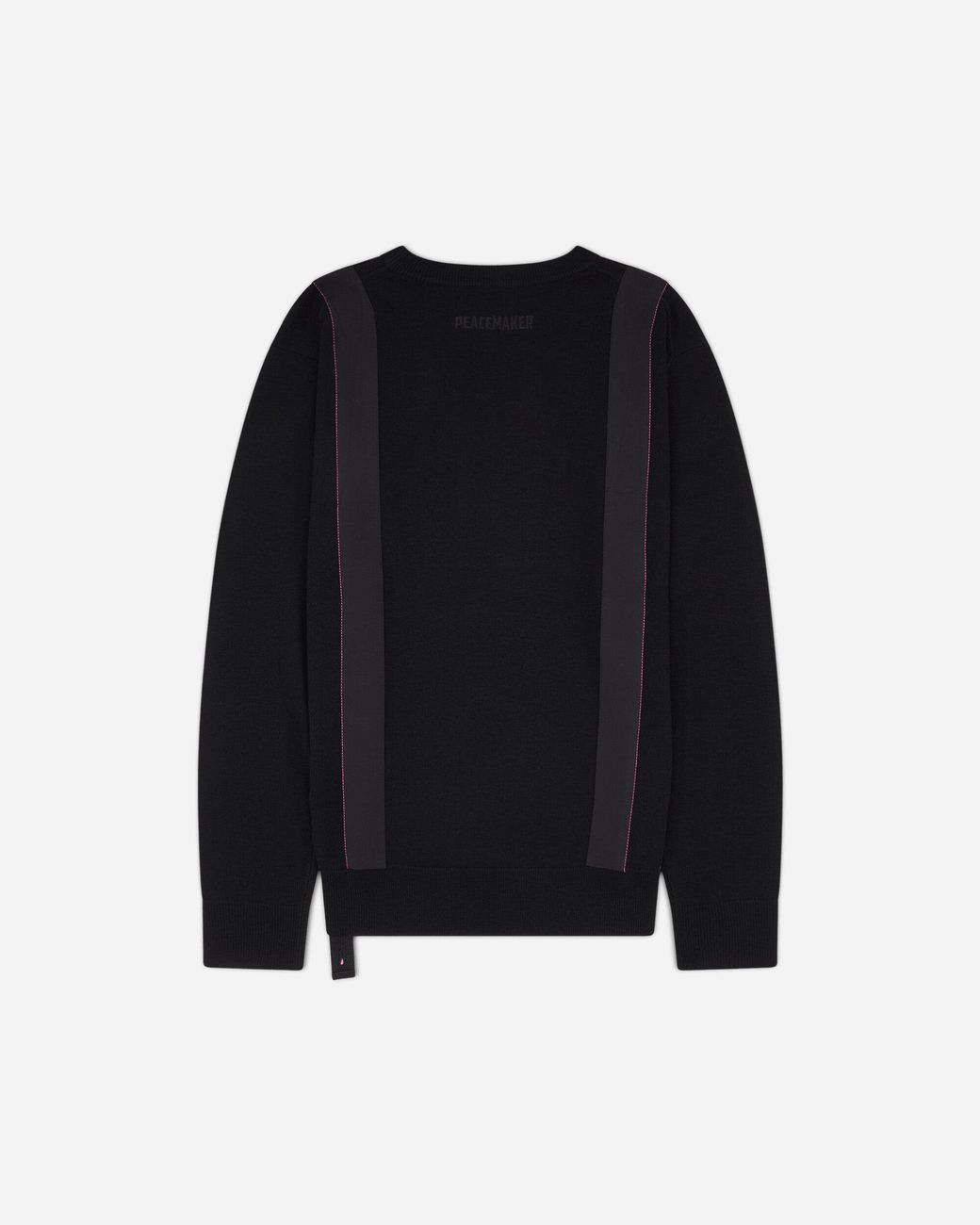 Oamc Peacemaker Black S Applied Tape Knit Sweater for men