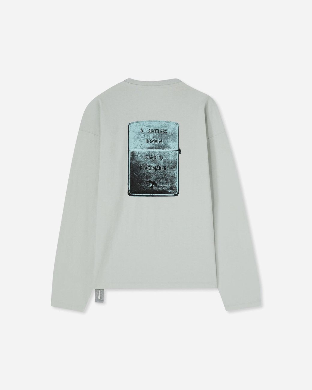 Oamc Peacemaker Gray Men S Lighter Longsleeve Pocket T-shirt Ice Flow for men