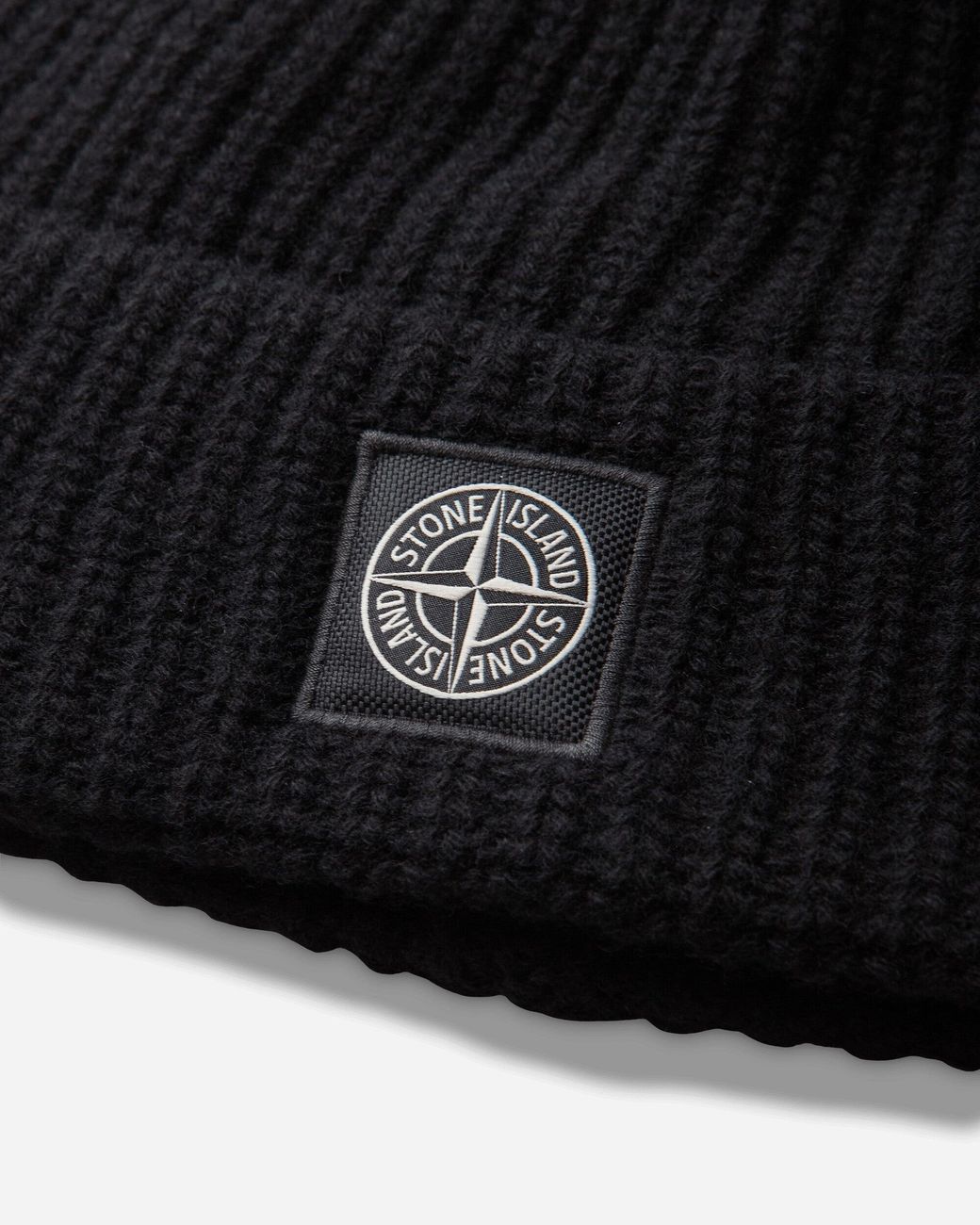 Stone Island Black Light Rws Geelong Wool Beanie for men