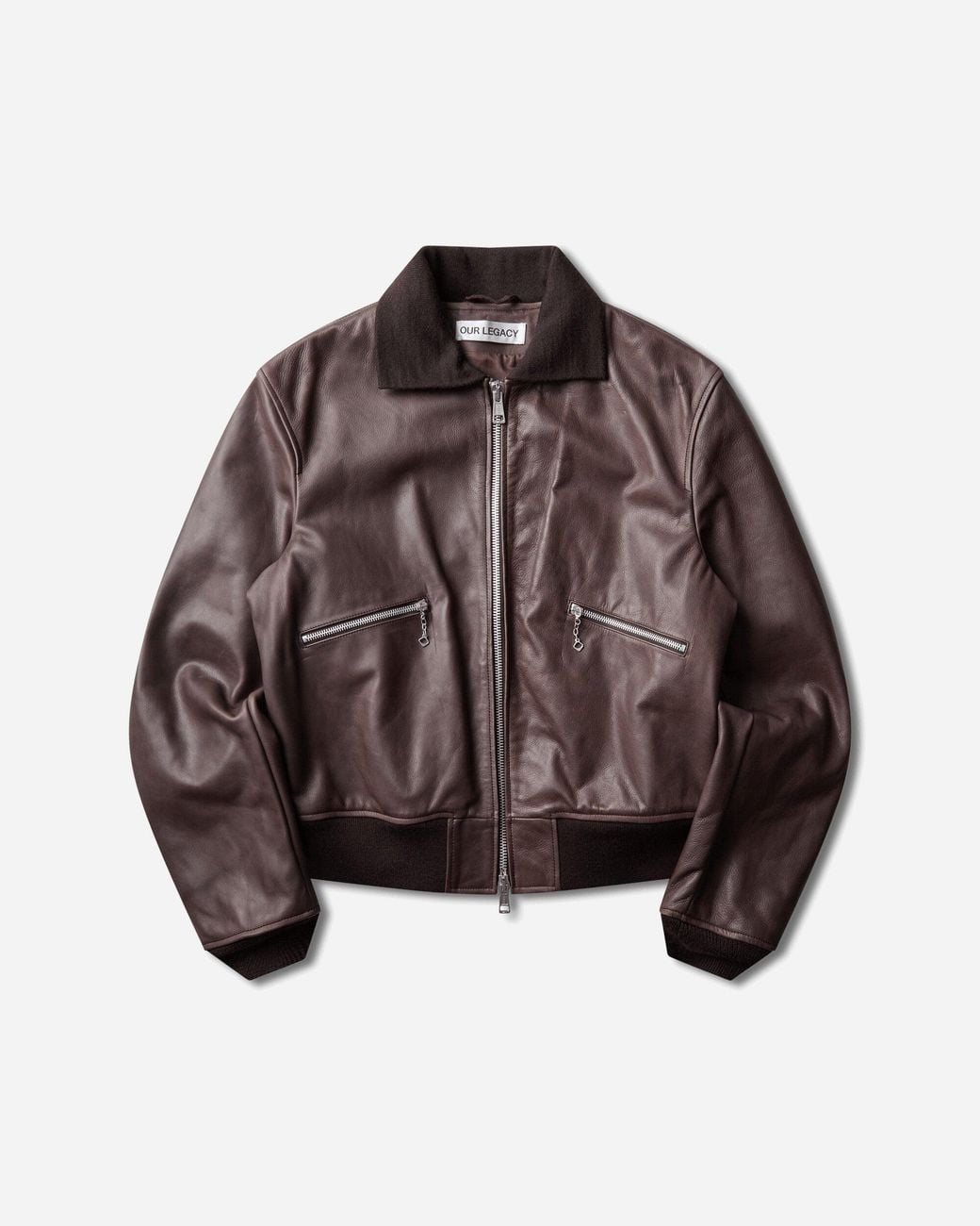 Our Legacy Brown S Mini Bomber Jacket Matted