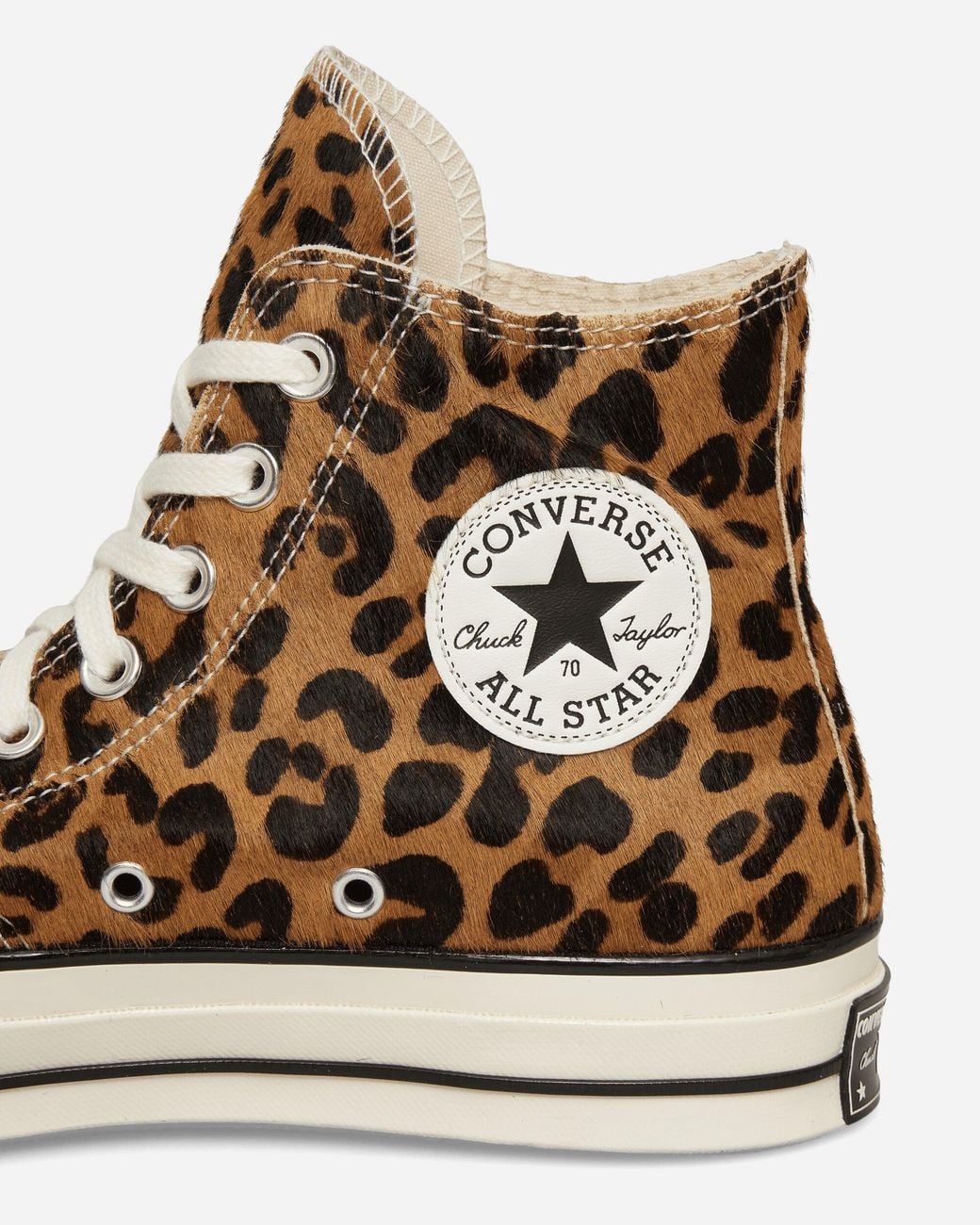Converse Brown Chuck 70 Leopard Pony Hair Sneakers Natural Ivory for men