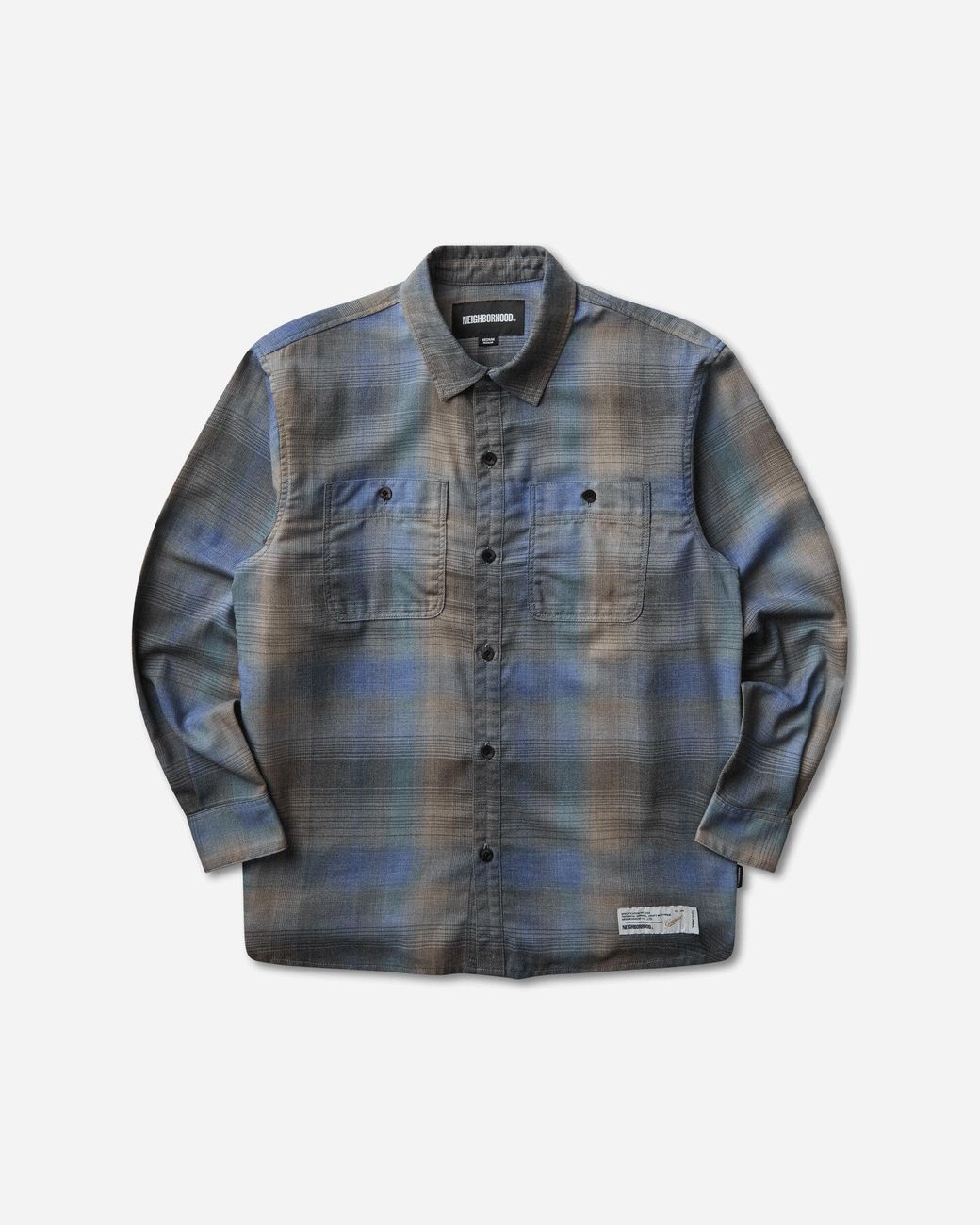 Neighborhood Blue S Hombre Check Longsleeve Shirt for men