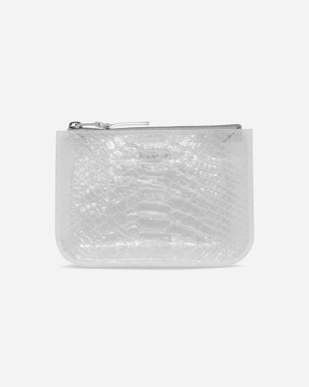 Comme des Garçons White Transparent Snake Zip Pouch Clear for men
