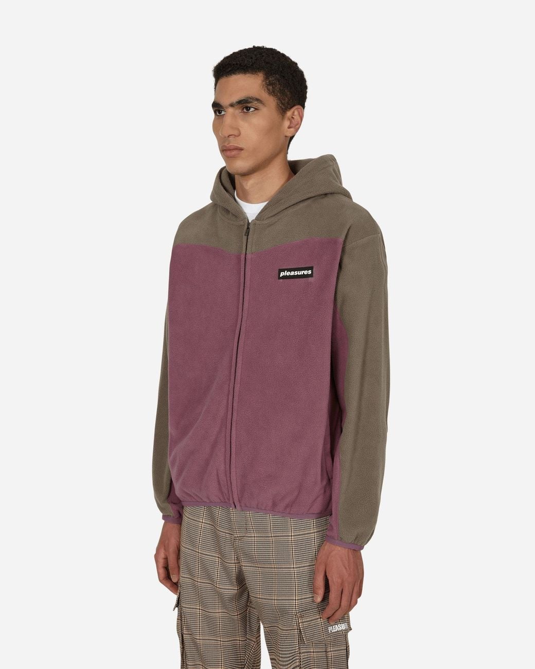 Pleasures Purple Whiskey Zip Hoodie for men