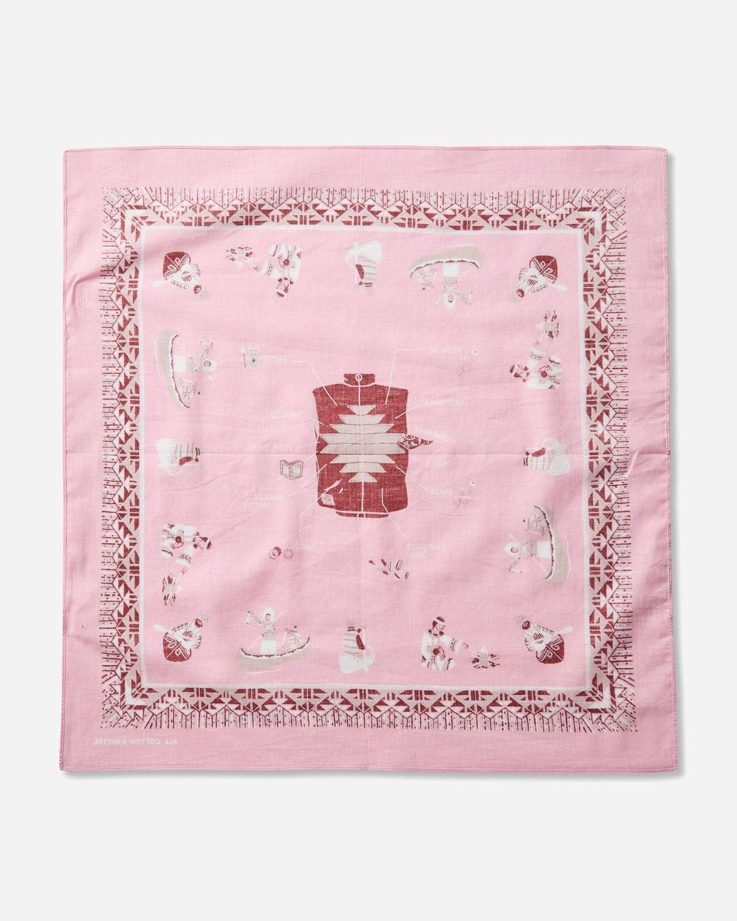 Kapital Pink Color Bandana (zepher Vest Life) for men