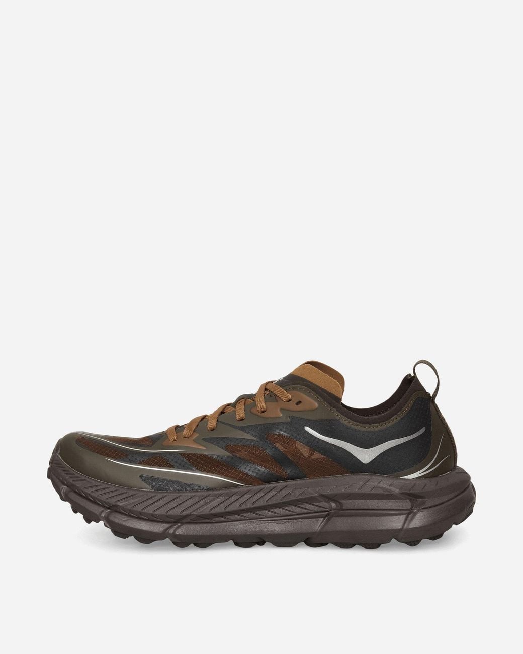 Hoka One One Brown Mafate Speed 4 Lite Sneakers Tree Bark / Cast Iron for men