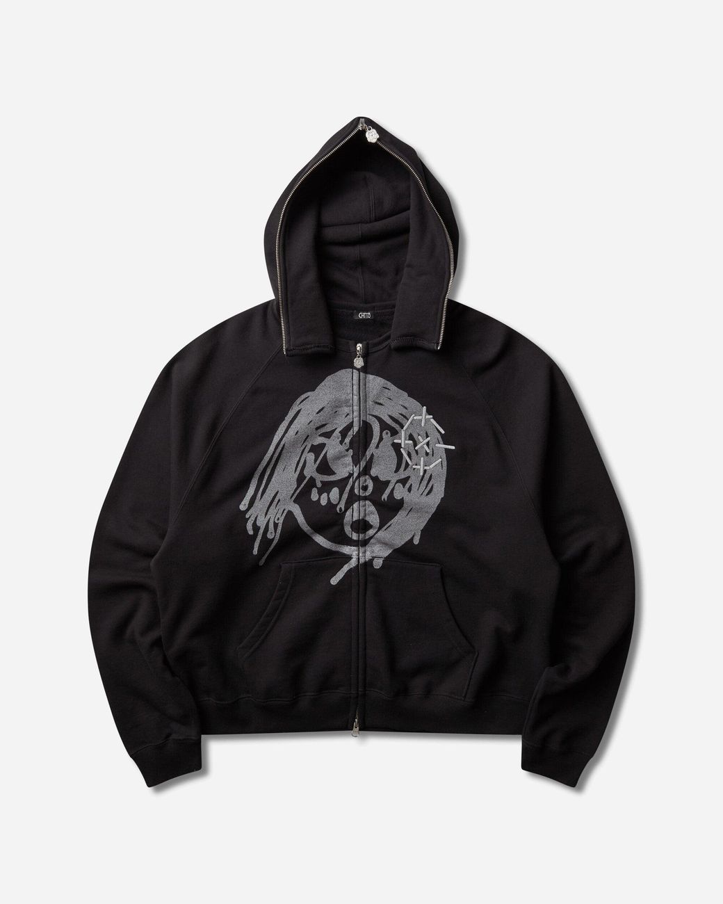 Chio Black S Reflective Finesse Pup Full Zip After Hoodie for men