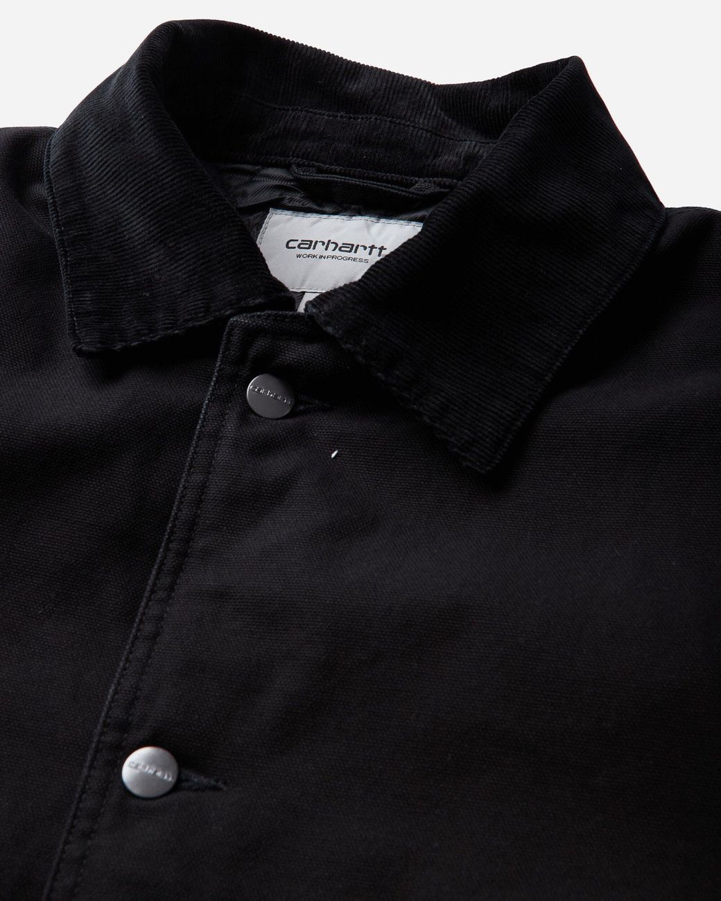 Carhartt Black Lander Coat (Stone Washed) for men