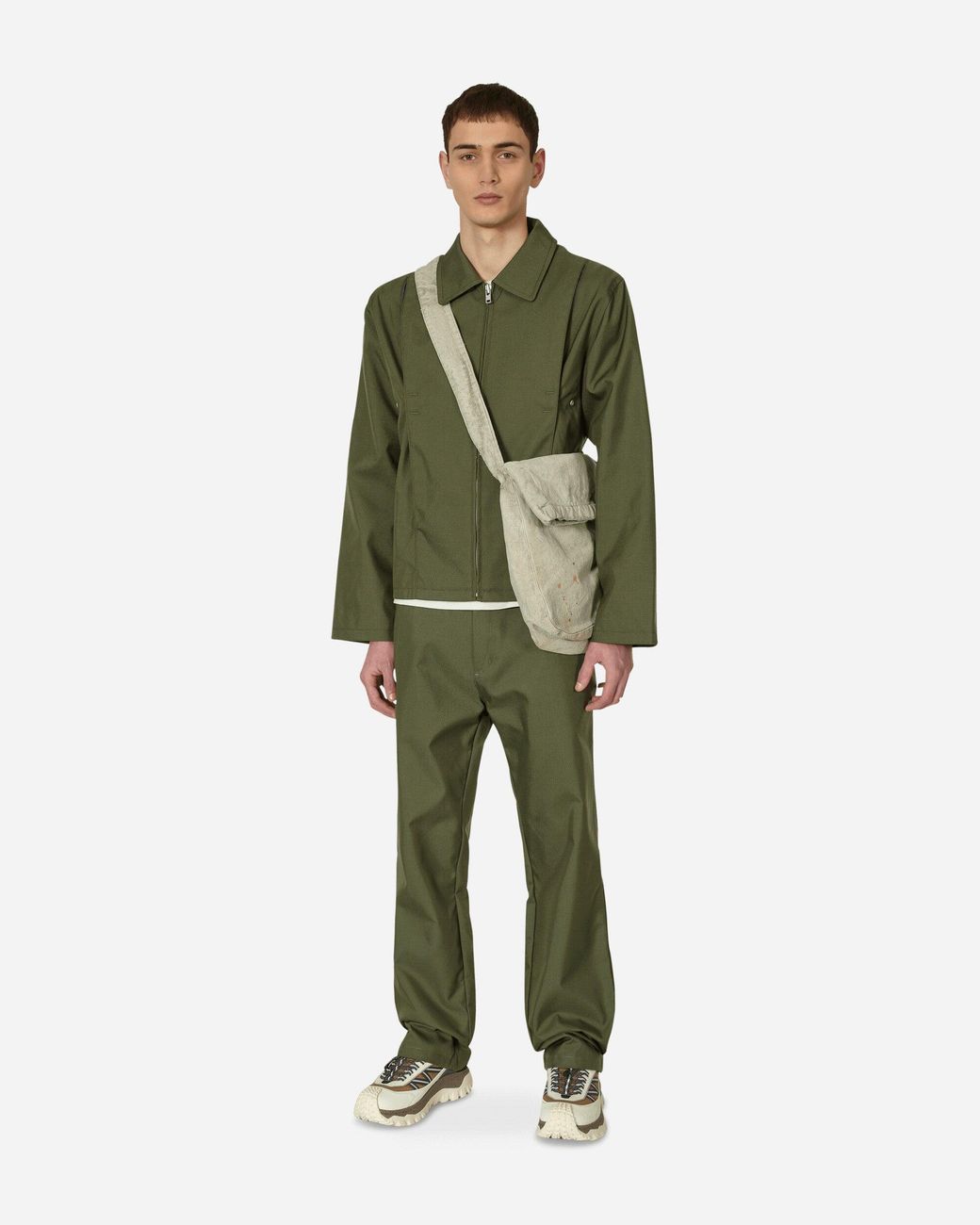 AFFXWRKS Green Pleat Bomber Jacket for men