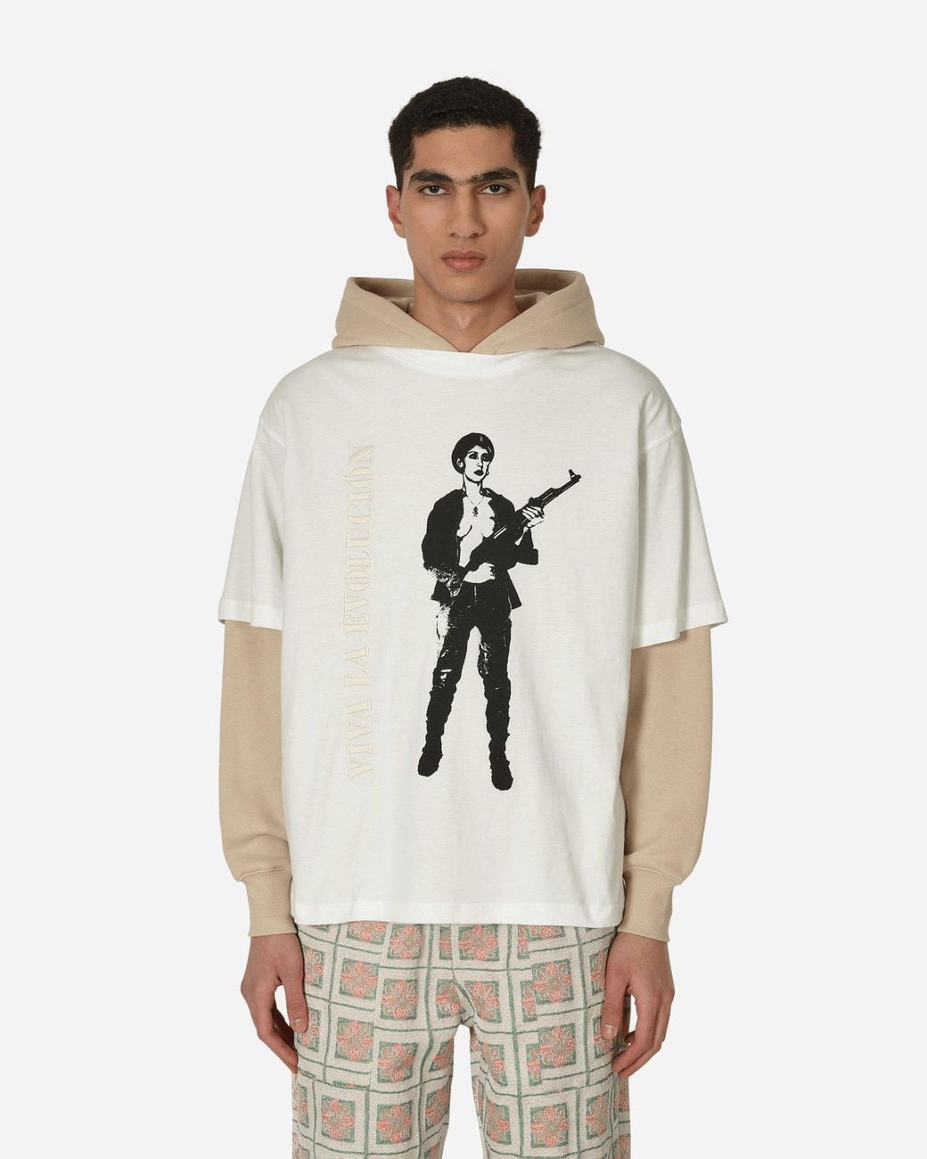 Pleasures Natural Viva Hooded Sweatshirt for men