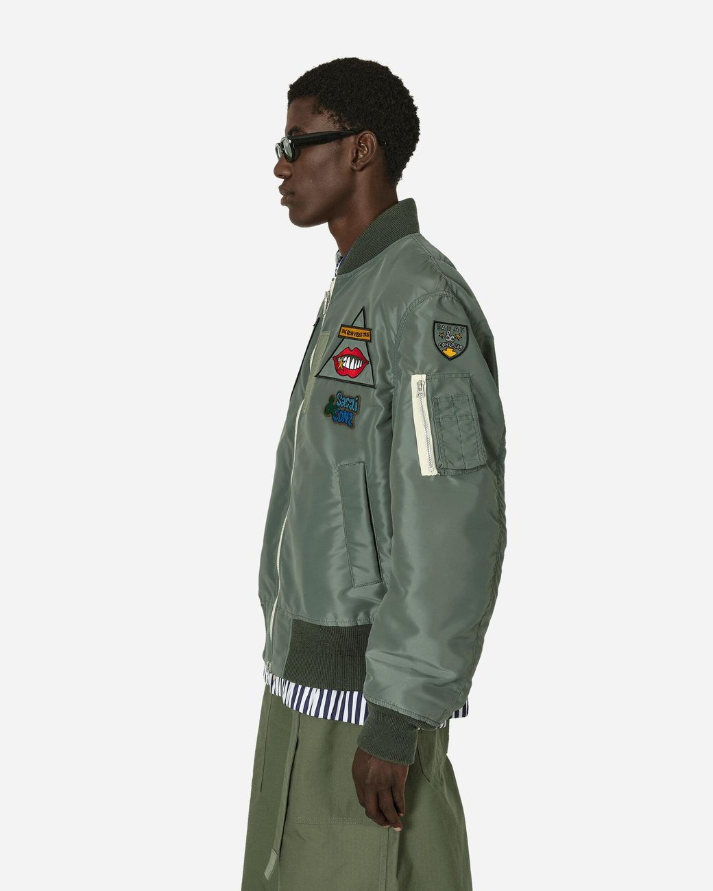 Sacai Gonz Nylon Twill Bomber Jacket Khaki in Green for Men | Lyst