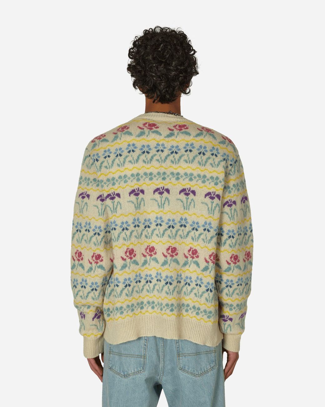 Noah Shetland Floral Cardigan Cream / Floral in Natural for Men