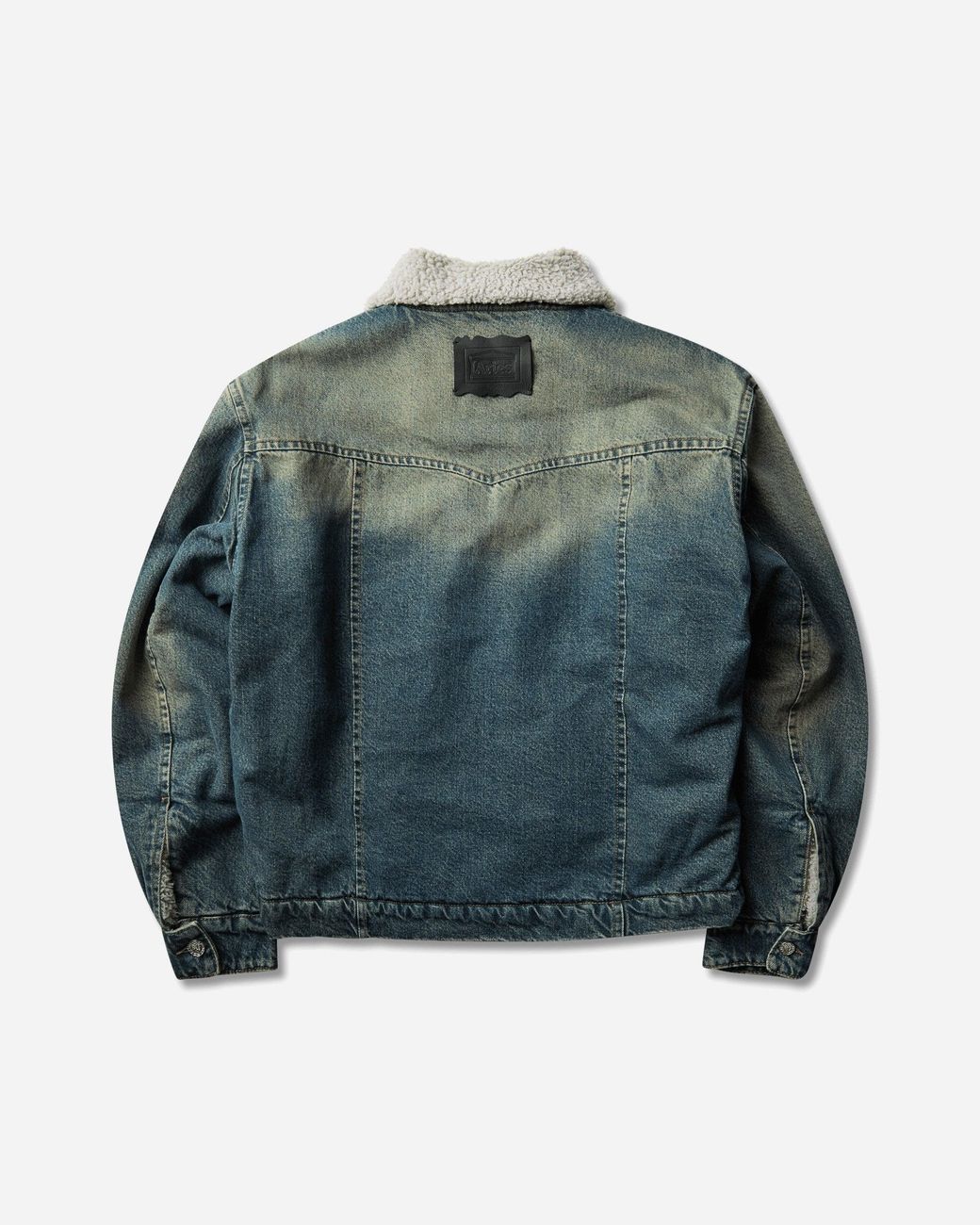 Aries Blue Sherpa Vintage Western Car Coat for men