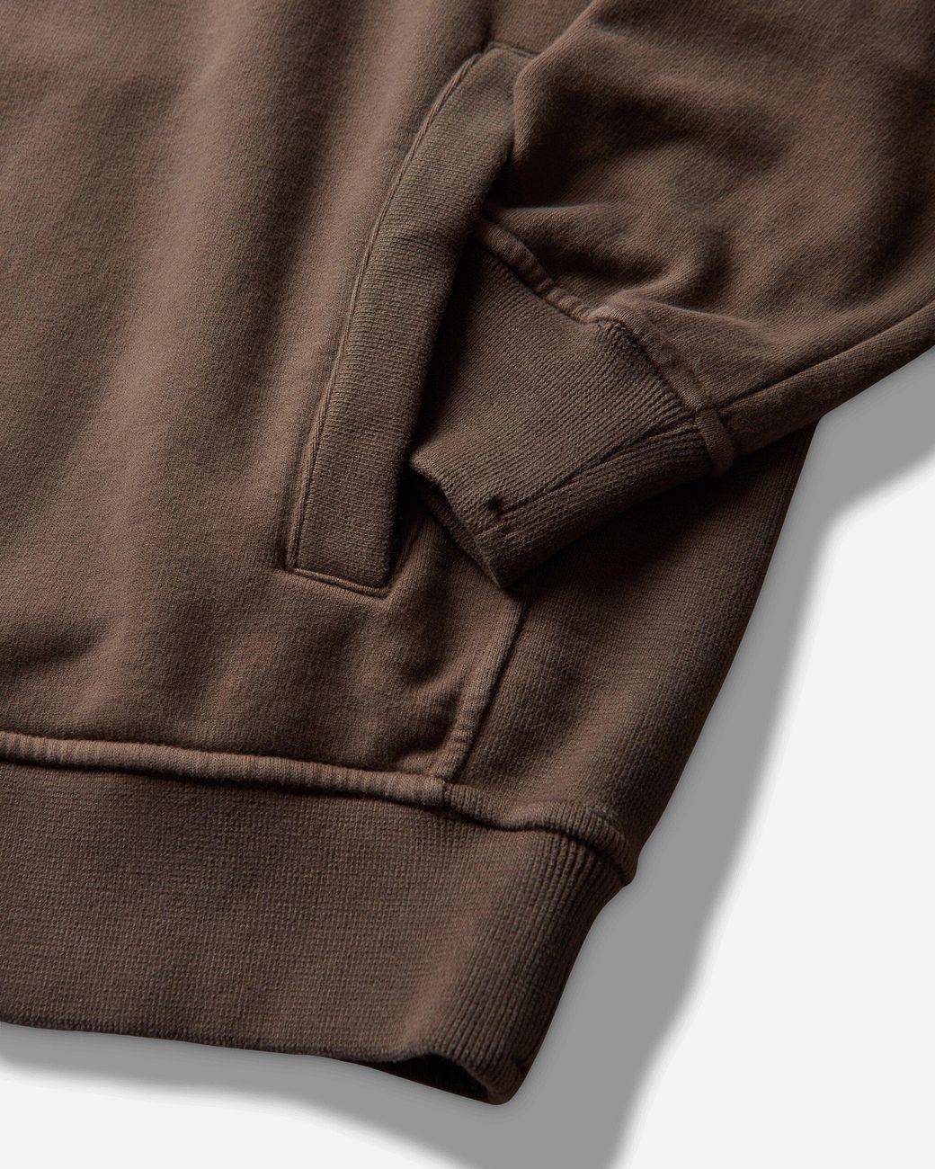 Stone Island Brown Organic Cotton Fleece Hoodie Shadow for men