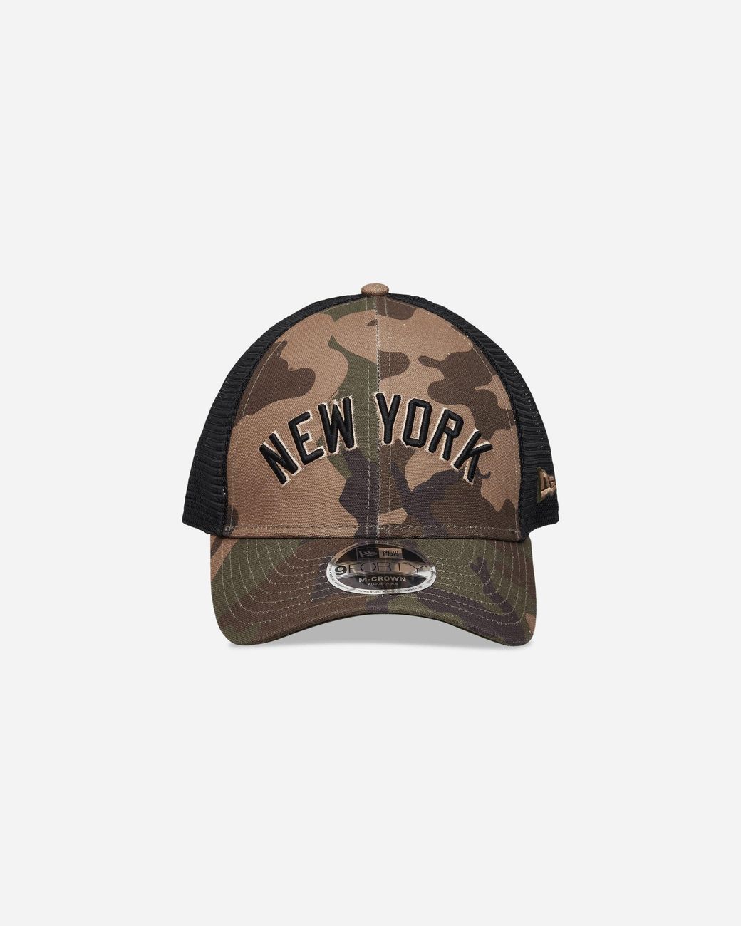 KTZ Brown New York Yankees Mlb Wordmark 9forty M-crown Adjustable Cap Woodland Camo for men