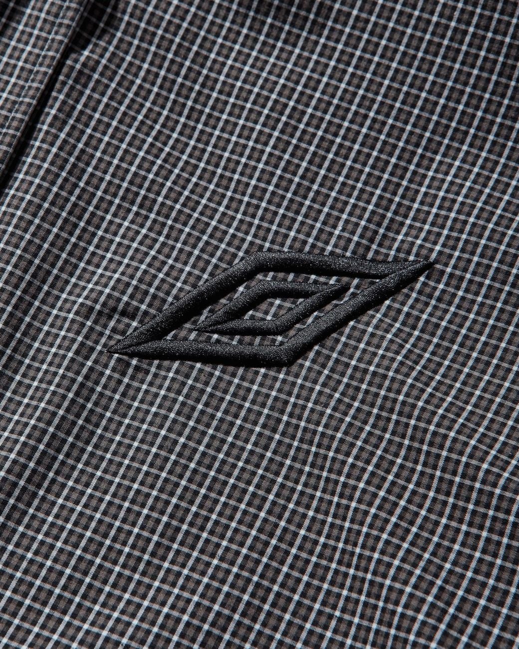 Umbro Gray Gingham Masked Shirt Coffee for men