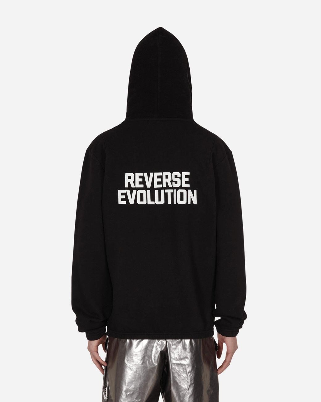 SLAM JAM Black Devo Reverse Evolution Hooded Sweatshirt for men