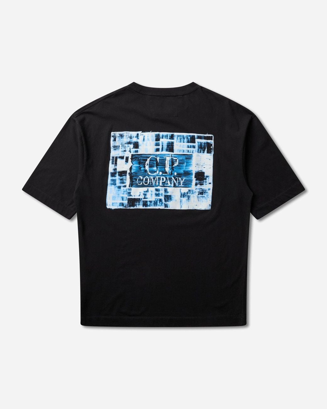 C P Company Black Men S 30/1 Jersey Logo T-shirt for men