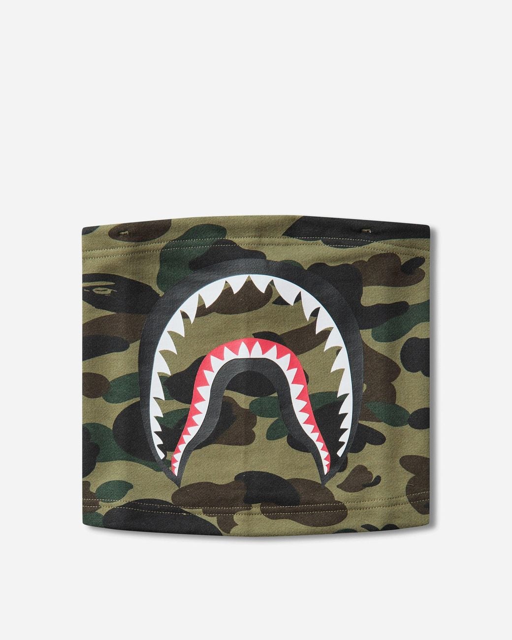A Bathing Ape Green 1St Camo Shark Neck Warmer for men