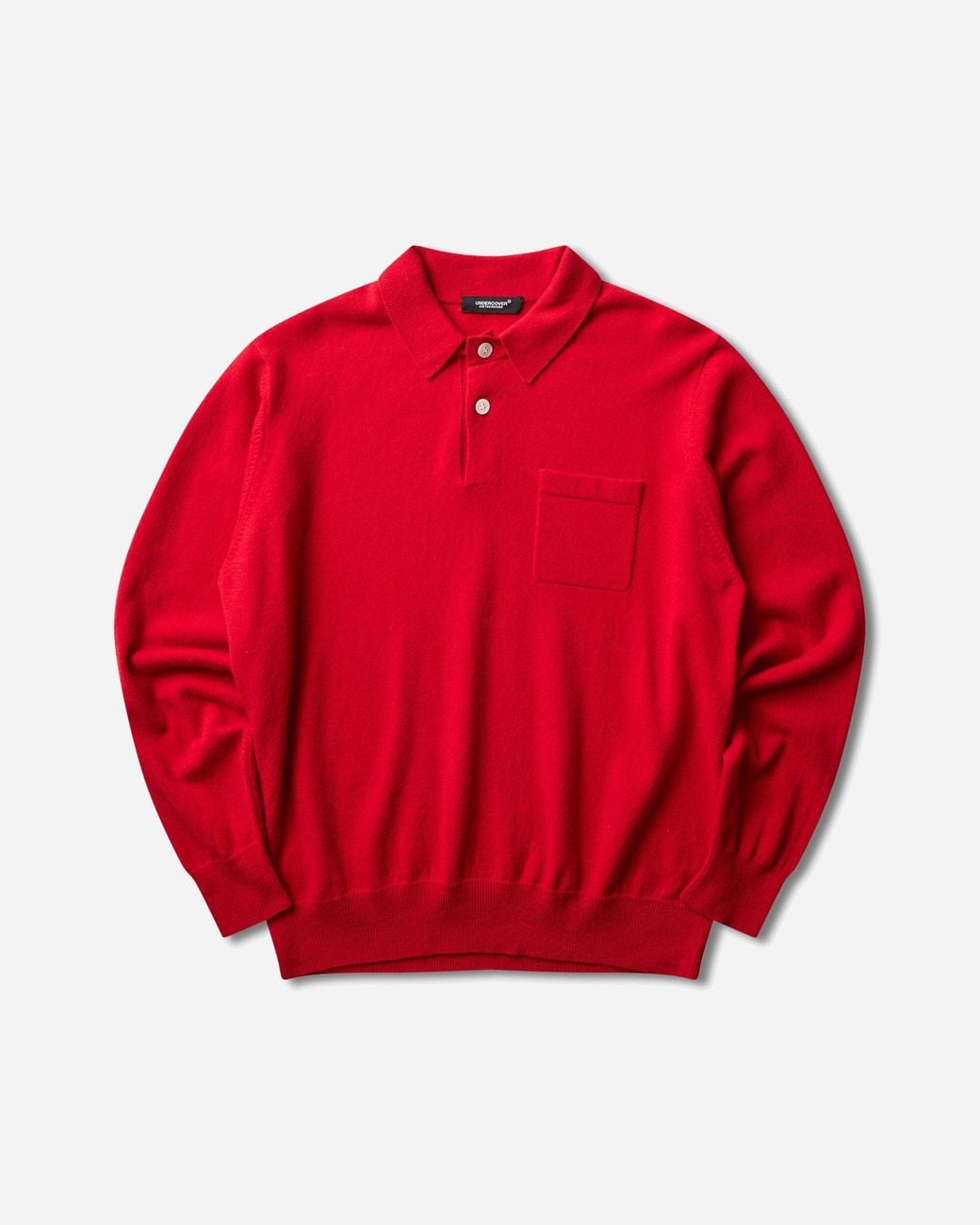 Undercover Red S Wool Polo Sweater for men