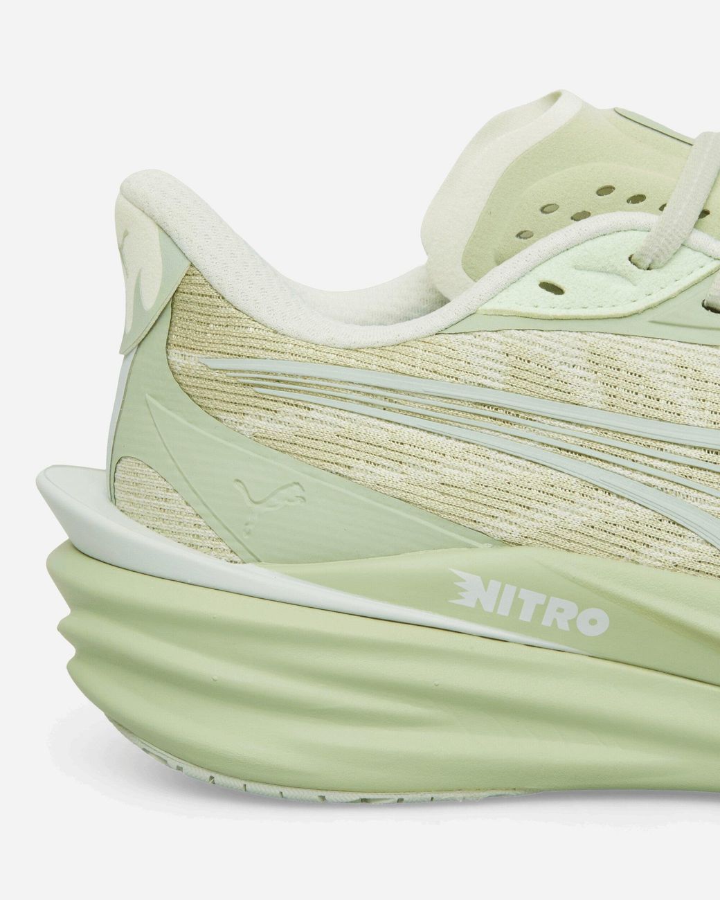 PUMA Green Deviate Nitro 4 Sneakers Soft Grass Créme De Mint for men