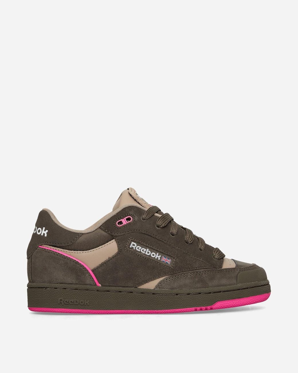 Reebok Club C Bulc Sneakers Grout Boulder Beige Laser Pink In Brown reebok-club-c-bulc-sneakers-grout-boulder-beige-laser-pink-in-brown