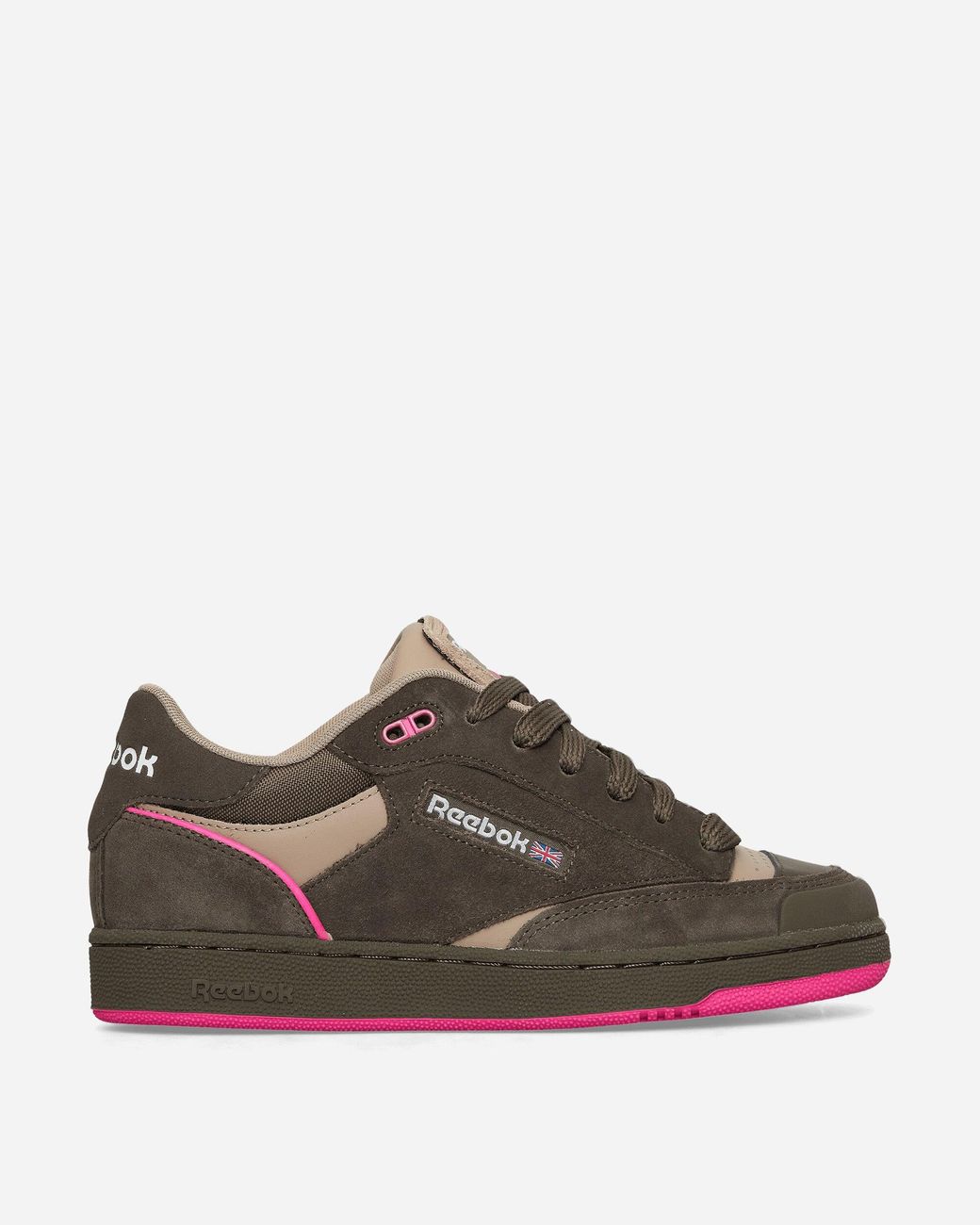 Reebok Club C Bulc Sneakers Grout Boulder Beige Laser Pink In Brown Reebok Club C Bulc Sneakers Grout Boulder Beige Laser Pink In Brown