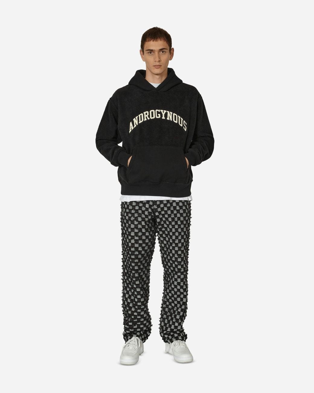 Pleasures Black Androgynous Hooded Sweatshirt for men