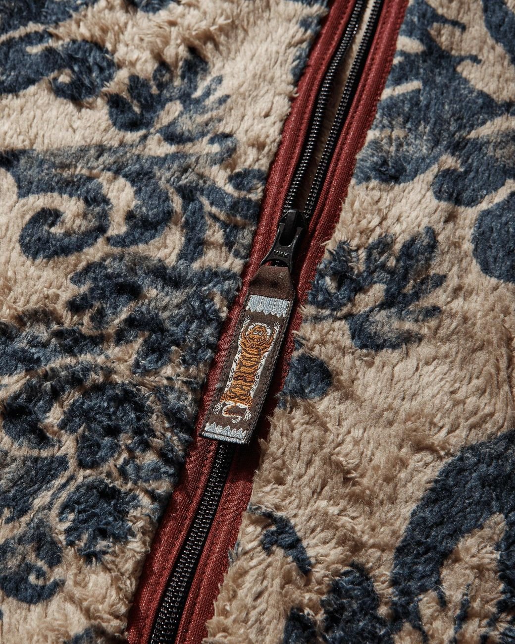 Kapital Gray S Damask Fleece Zip Jacket for men