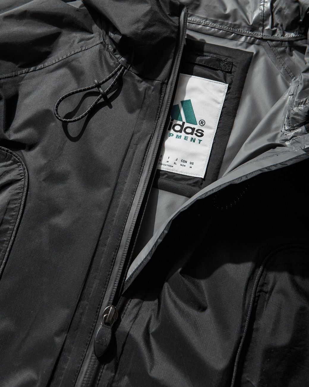 Adidas Black S Eqt Full Zip Shell Jacket for men