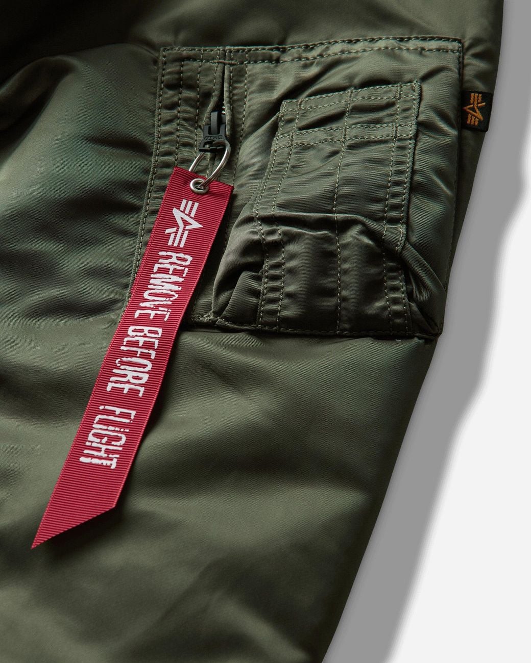 No Problemo Green Alpha Industries Ancient Findings Cwu-45 Heritage Bomber Jacket Iron for men