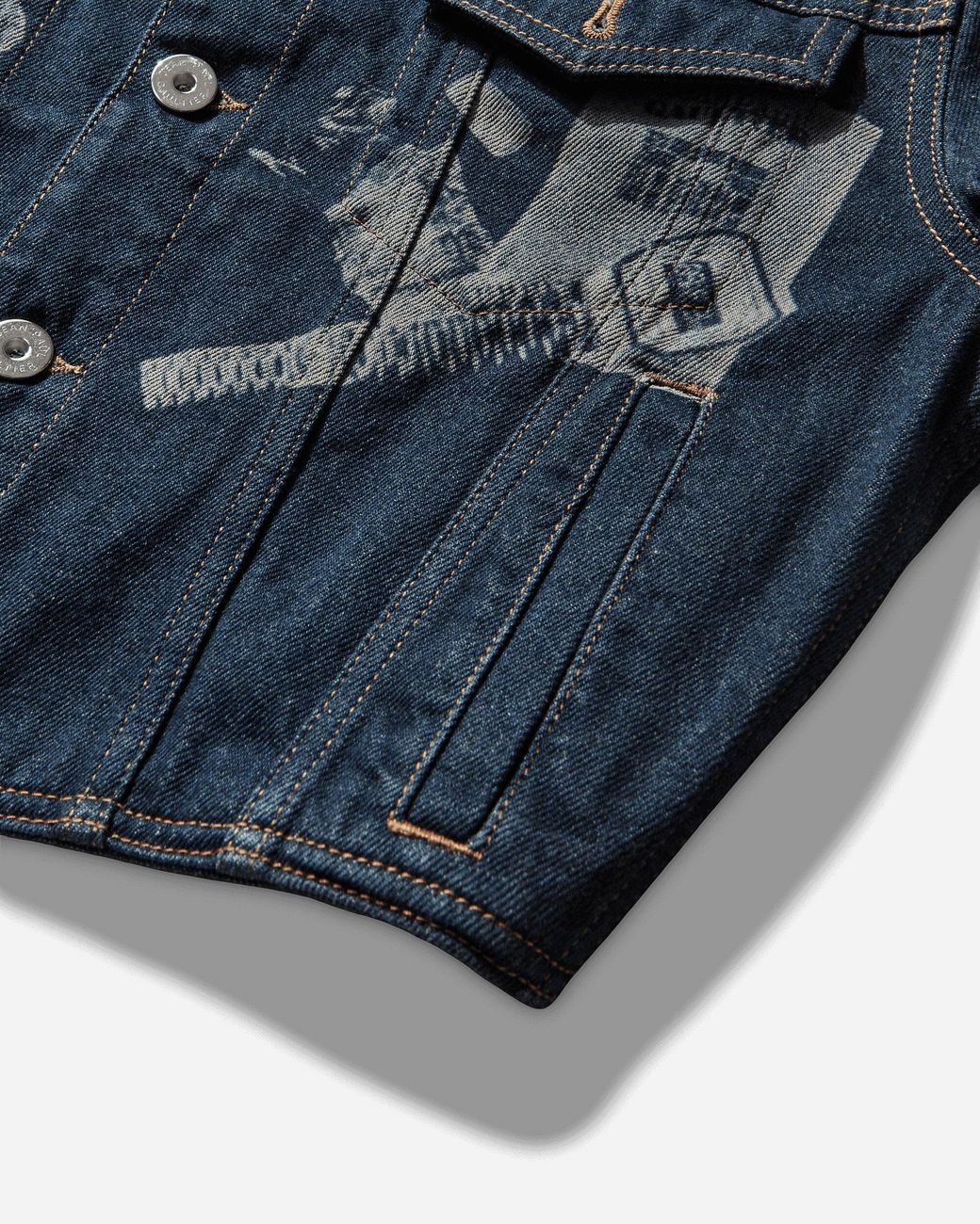 Jean Paul Gaultier Blue Women S Trompe L Œil Denim Jacket Indigo