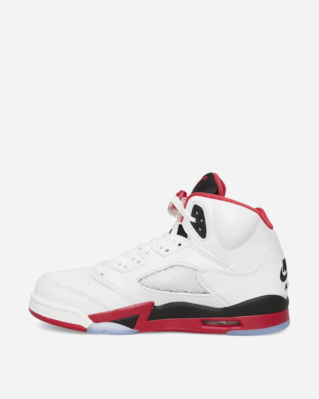 Nike White Air Jordan 5 (gs) Sneakers Fire Red Black Tongue for men
