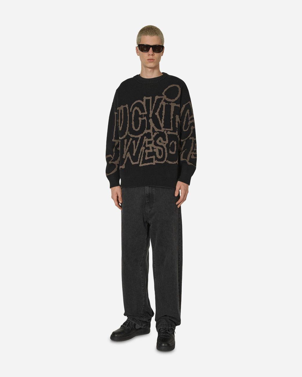 Fucking Awesome Pbs Knit Sweater in Black for Men | Lyst