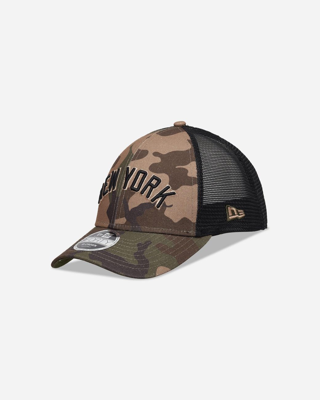 KTZ Brown New York Yankees Mlb Wordmark 9forty M-crown Adjustable Cap Woodland Camo for men