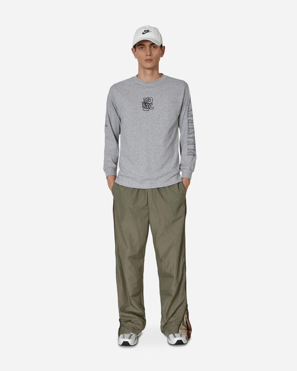 Pleasures Gray Music Longsleeve T-Shirt for men