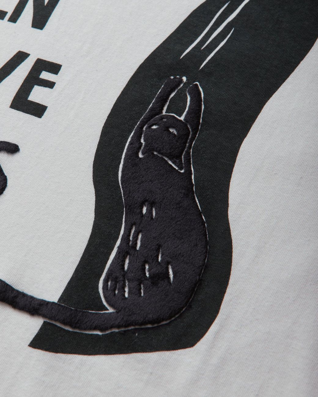 Kapital Gray Men S 20/-jersey Ringer T-shirt (denim Men Love Cats Scratch) for men