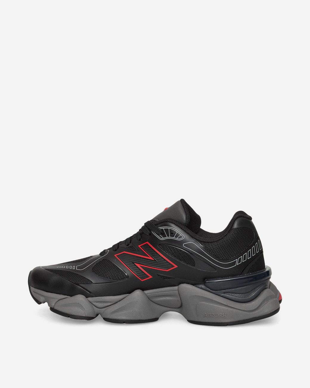 New Balance Black 9060 Sneakers / Fire Cracker for men