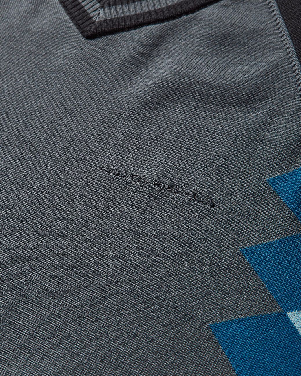 Asics Blue Novalis Laricoid Knit Jumper Anchor / Sky for men