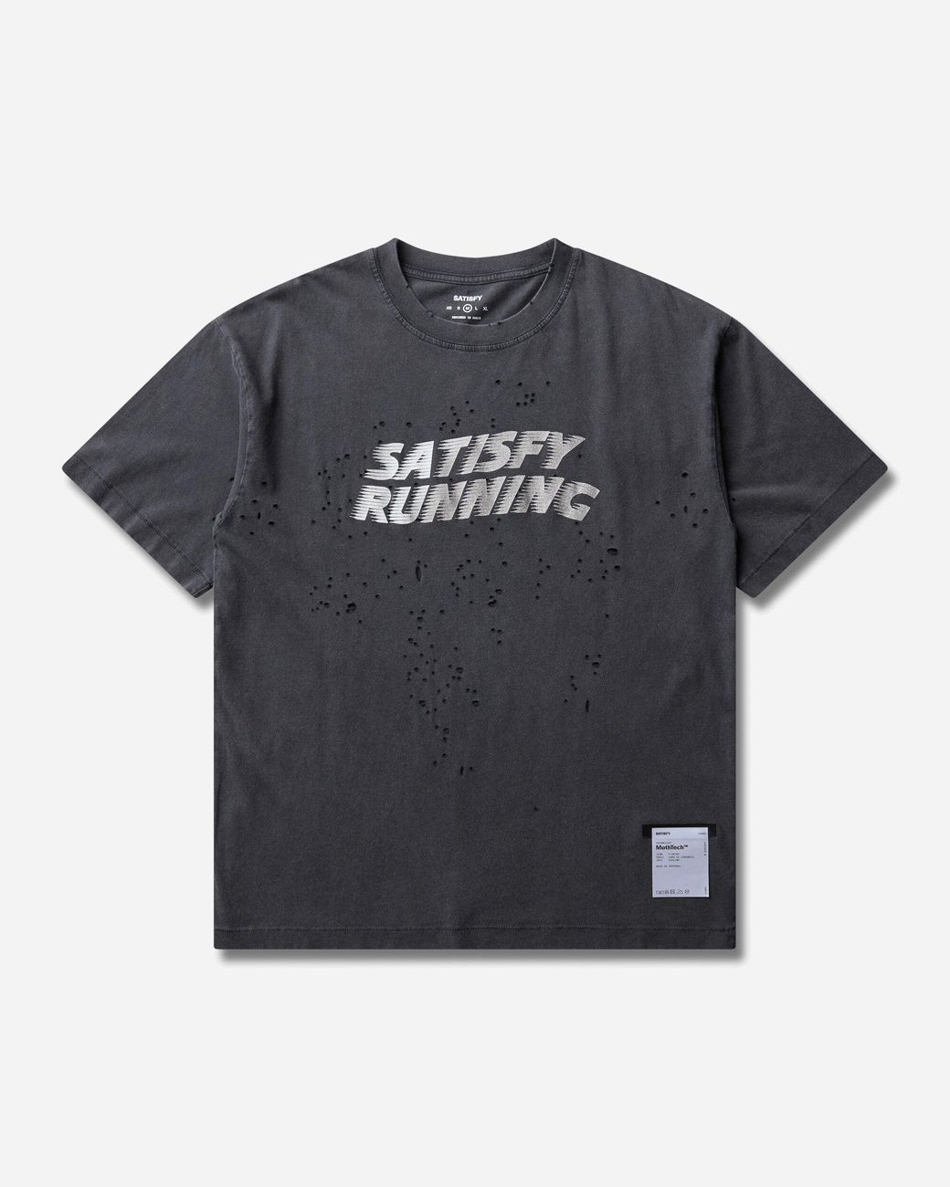 Satisfy Black Mothtech T-Shirt Aged for men