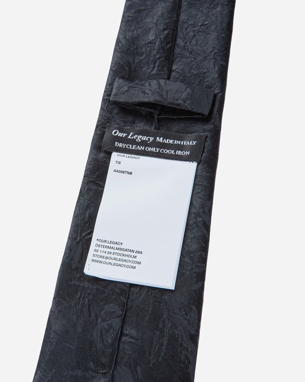 Our Legacy White Tie Noir Bloom for men