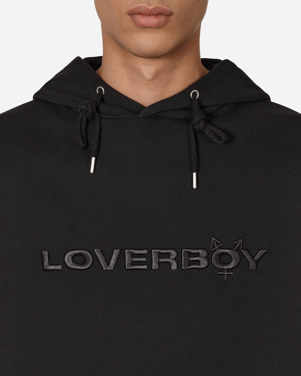 Charles Jeffrey Black Logo Hooded Sweatshirt for men
