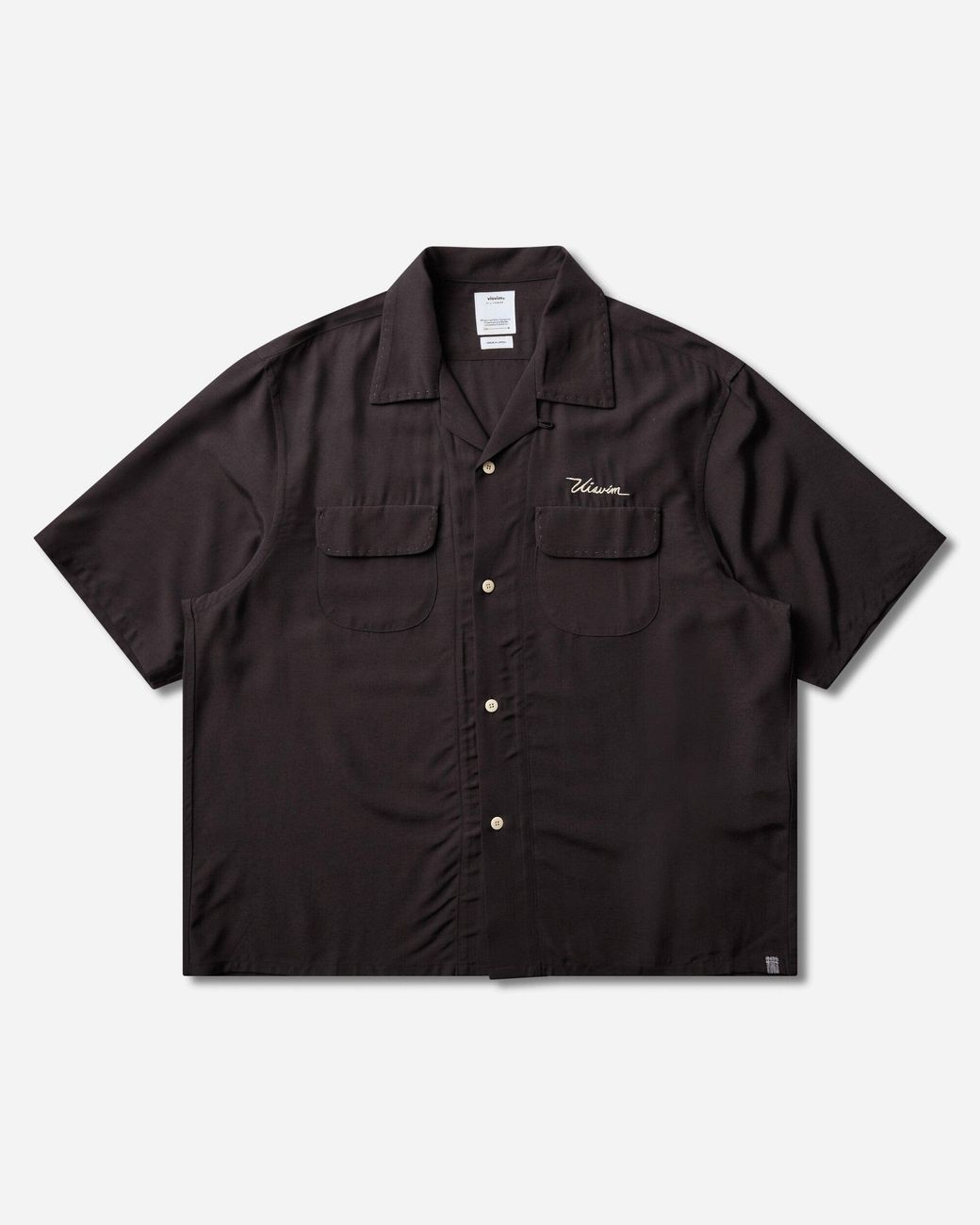 Visvim Black S Keesey Shortsleeve Shirt Charcoal for men