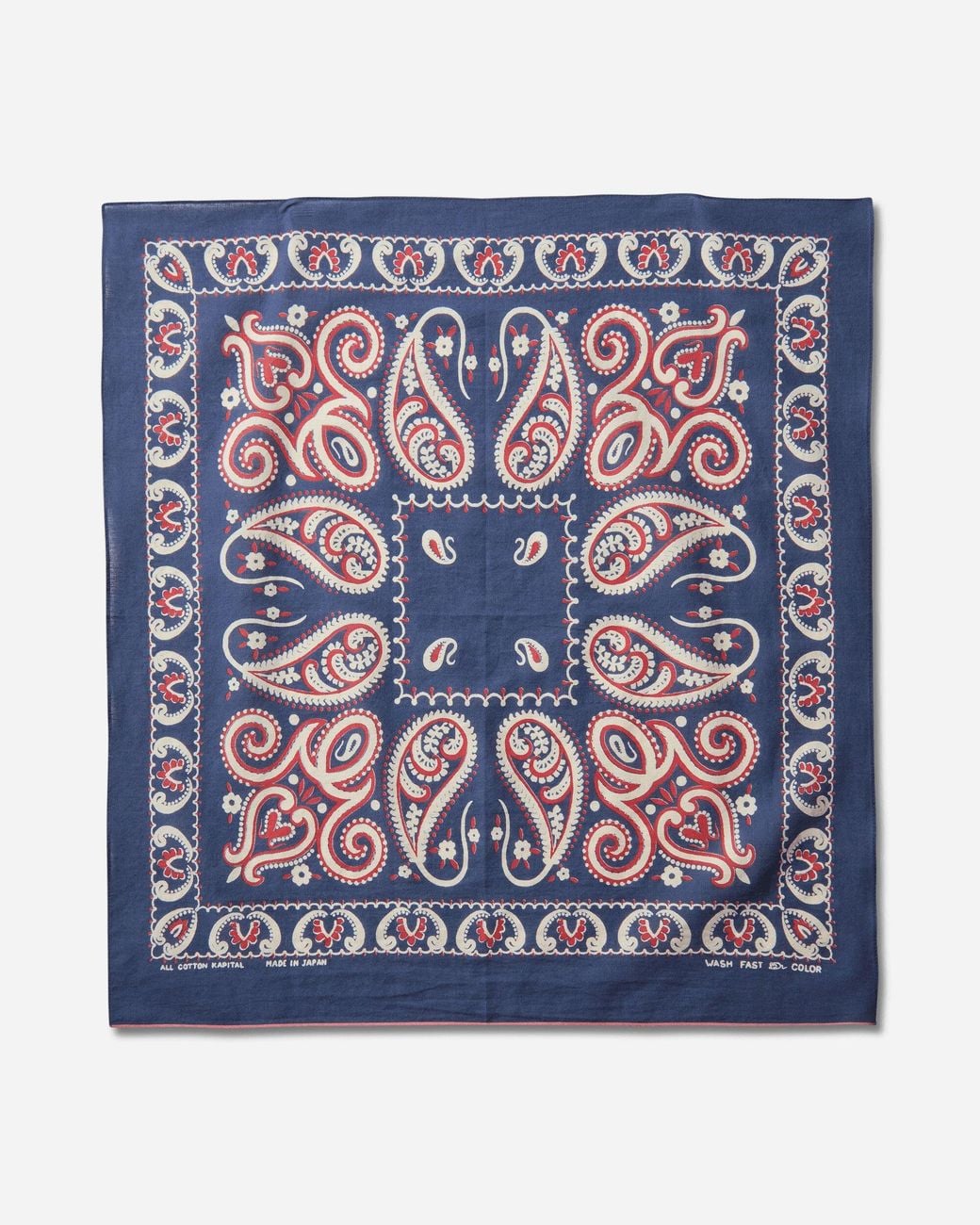 Kapital Blue Fastcolor Selvedge Bandana (sambo Paisley) Navy for men