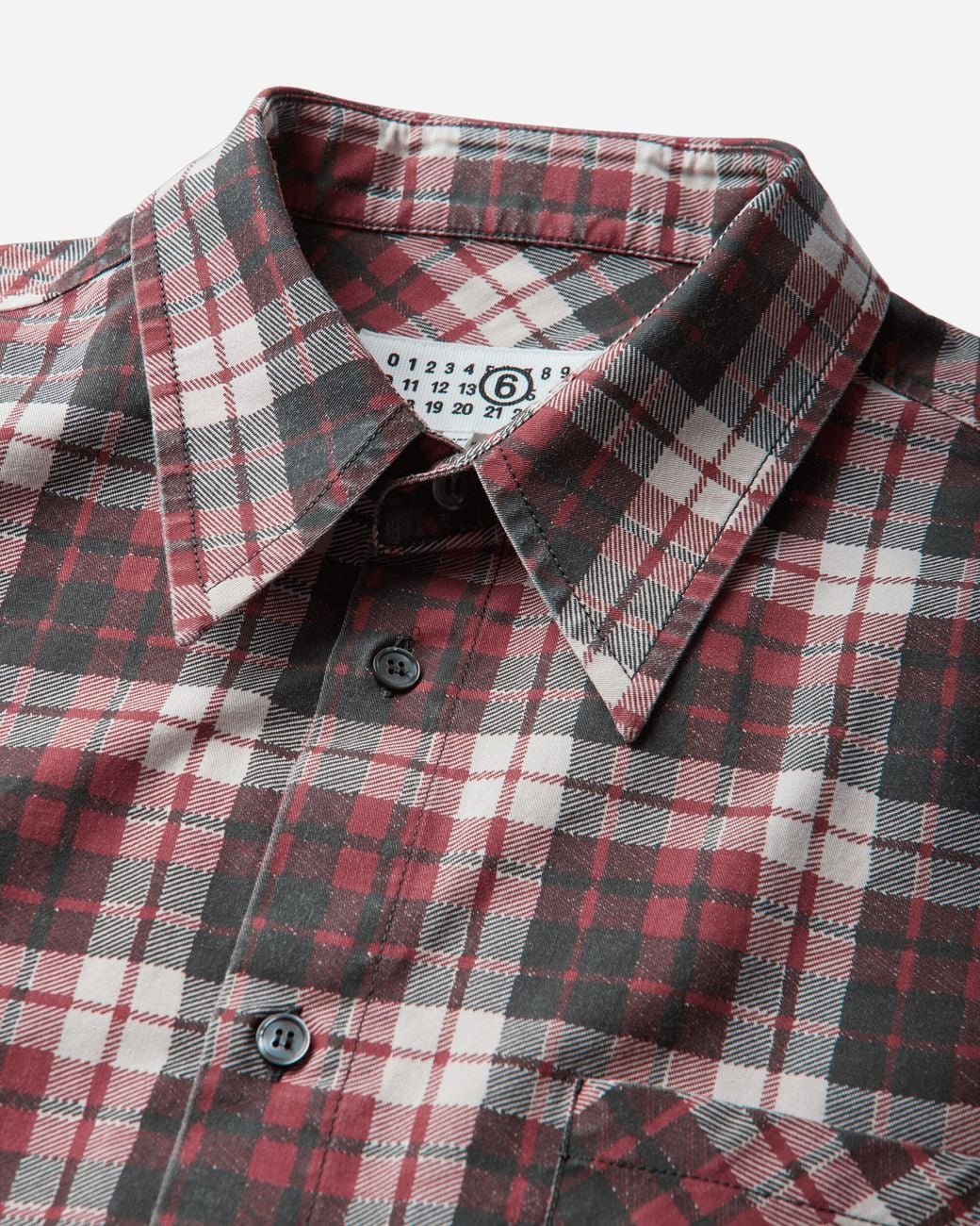 MM6 by Maison Margiela Multicolor Men S Logo Embroidery Shirt Red / Black / Off White for men