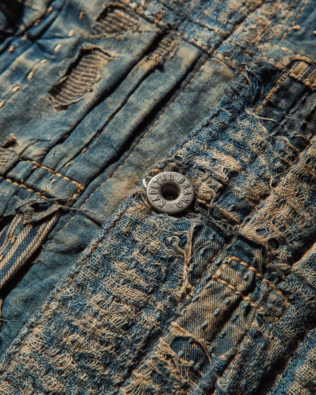 Kapital Green Men S Boro Spring 1st Jacket Indigo for men