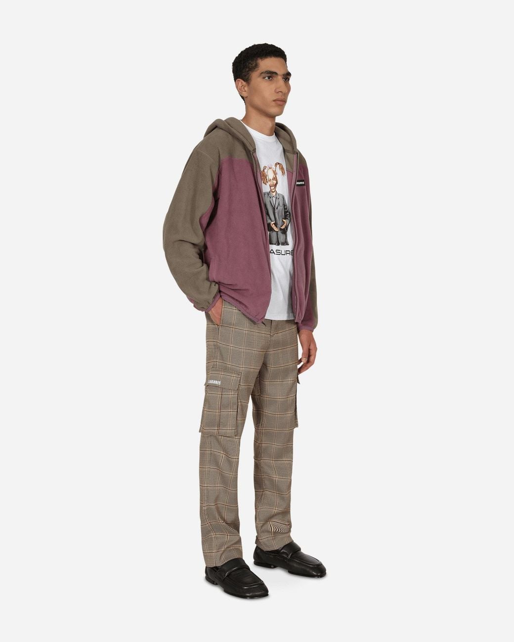 Pleasures Purple Whiskey Zip Hoodie for men