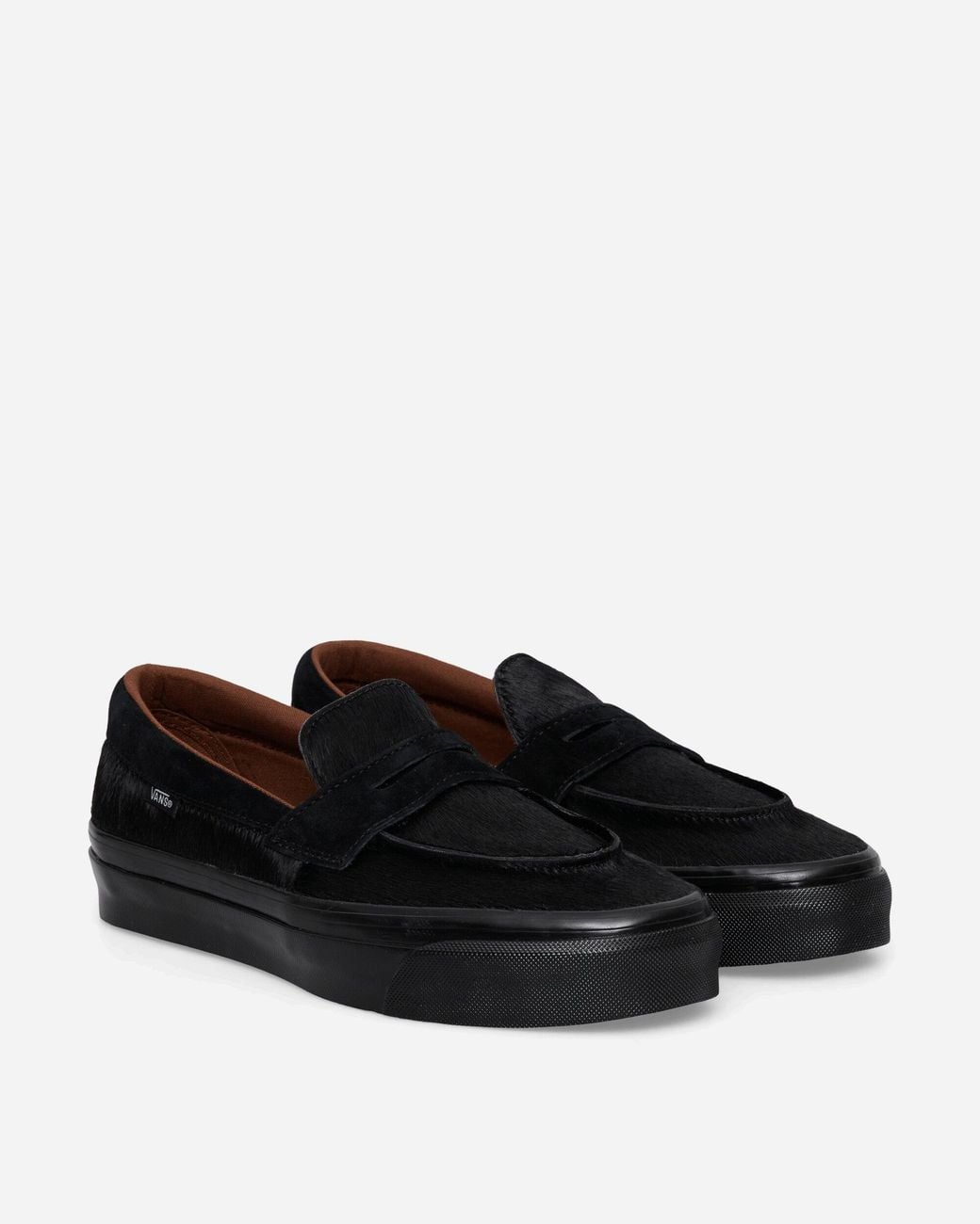 Vans Black Premium Pony Hair Loafers for men