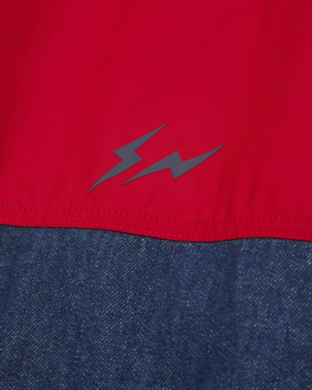 Tommy Hilfiger Red Men S Frgmt Colour-blocked Regatta Jacket Radiant / Flat Wash Denim for men