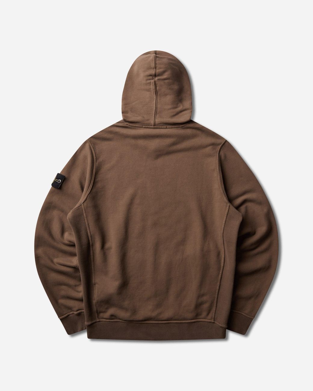 Stone Island Brown Organic Cotton Fleece Hoodie Shadow for men